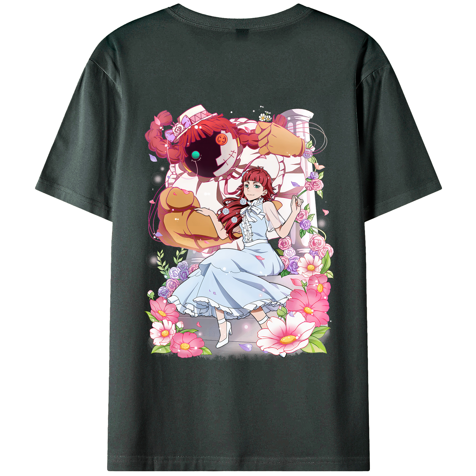 （画像用） 文豪ストレイドッグス Bungo Stray Dogs 綿100％ メンズ半袖Tシャツ（バックプリント） 通気性